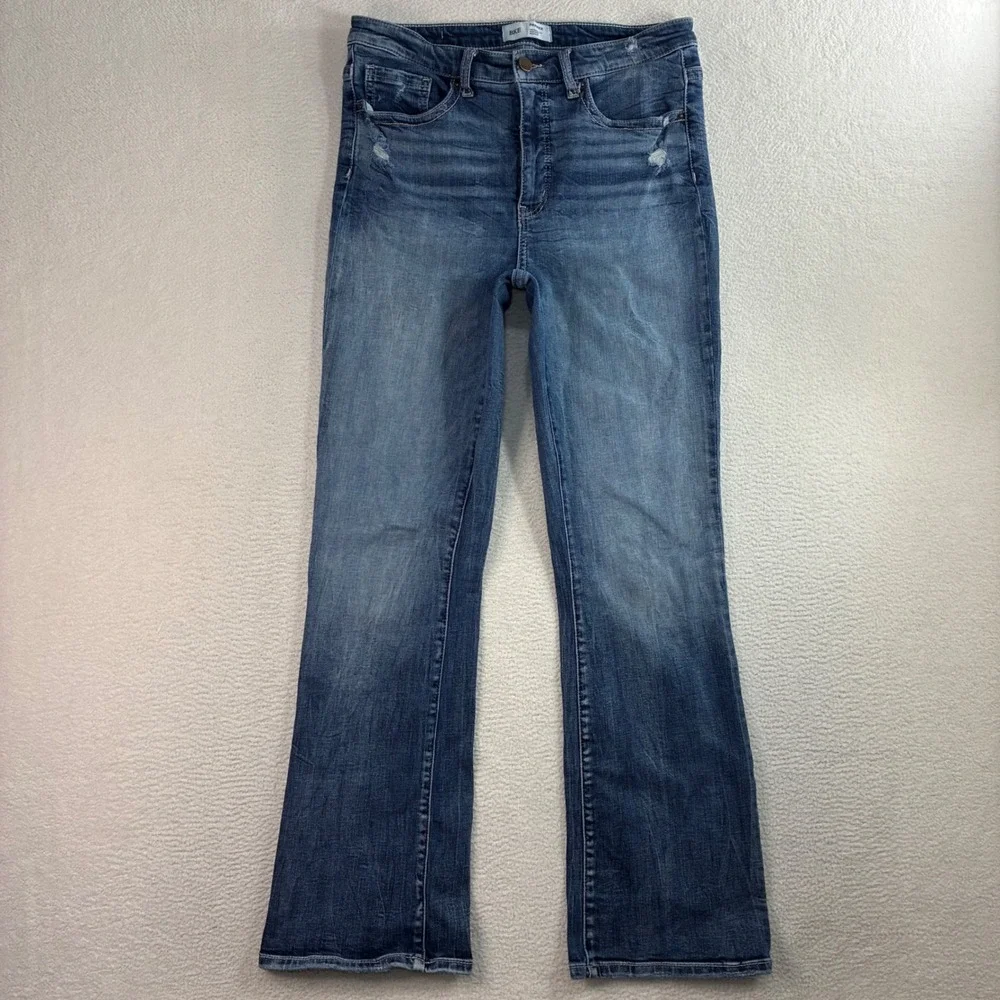 BKE Parker Bootcut Jeans Women 31x31.5 Blue High Rise Universal Stretch Distress